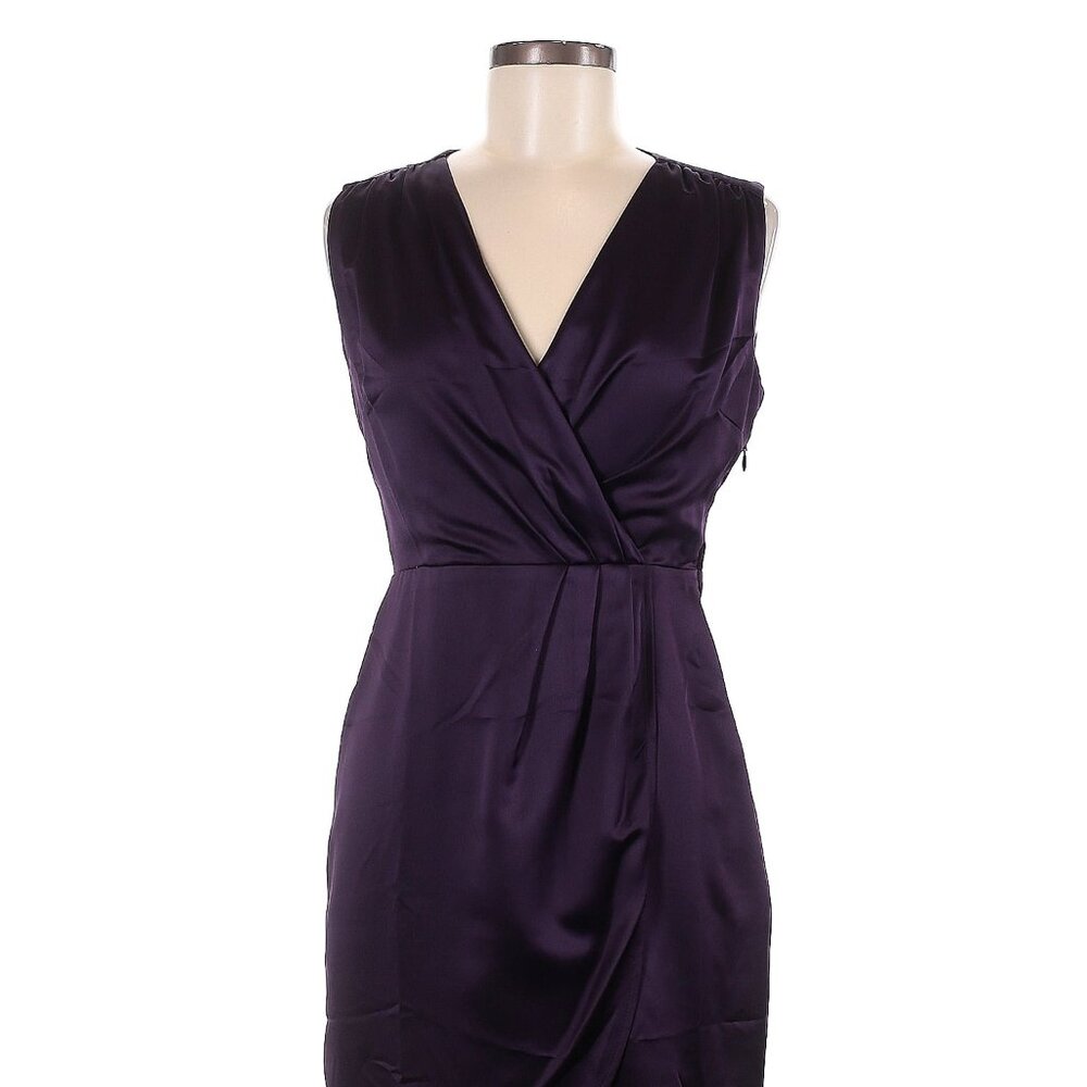NWoT H&M Women's Purple Faux Wrap Sleeveless Sheath Dress Tulip Skirt Career Sz6